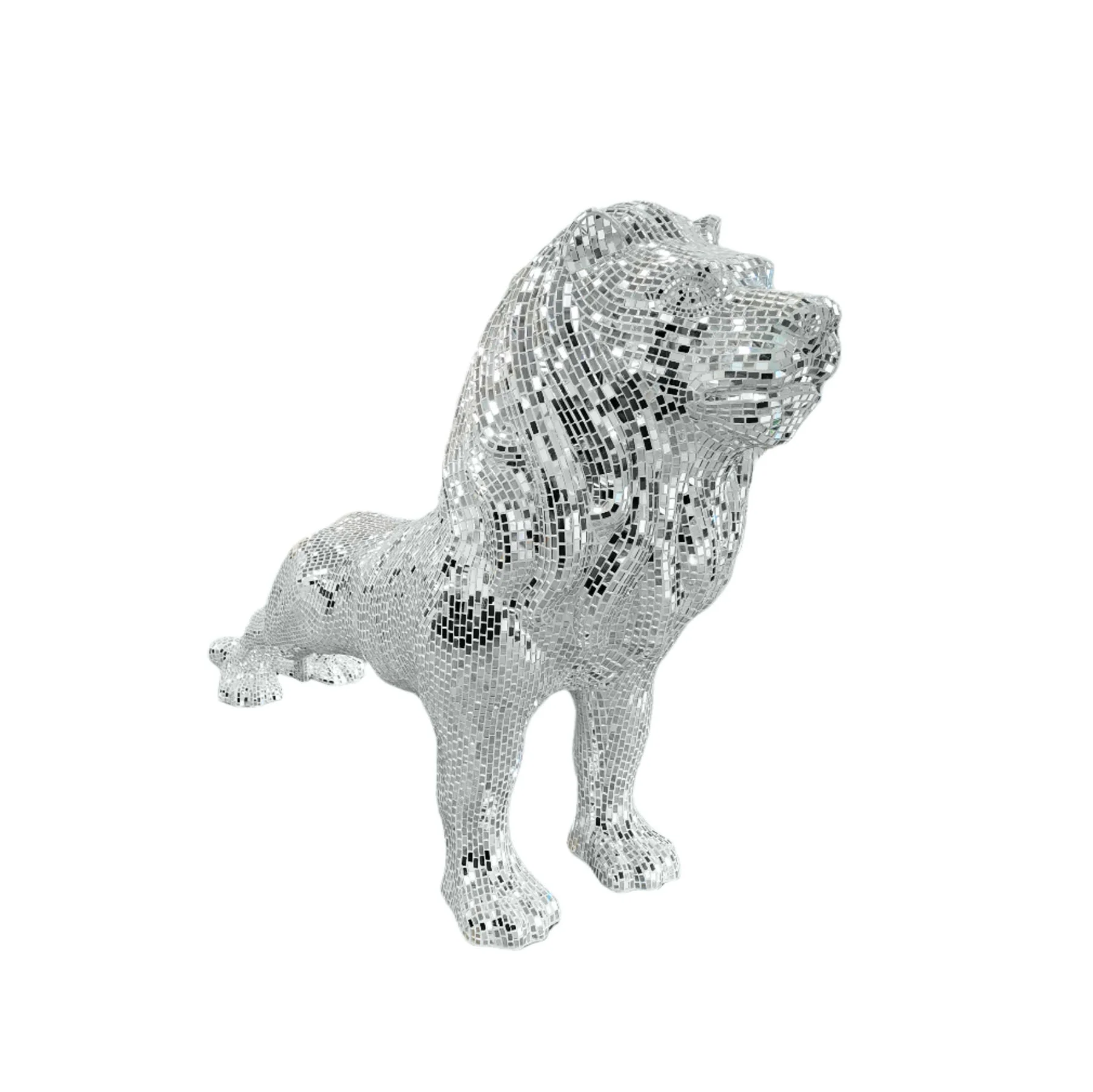 Majestic Mirror Mosaic Lion - Image 4
