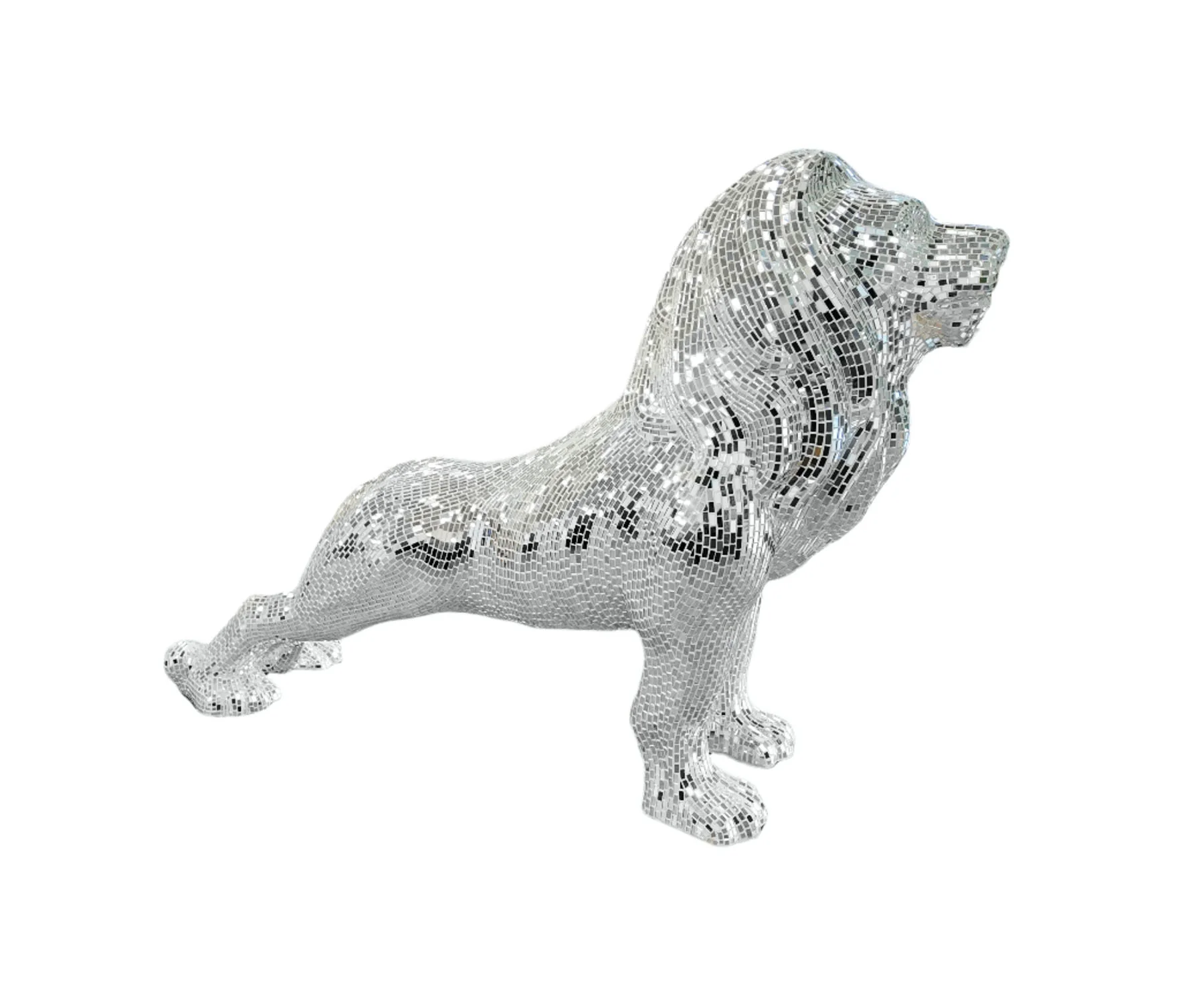Majestic Mirror Mosaic Lion - Image 5