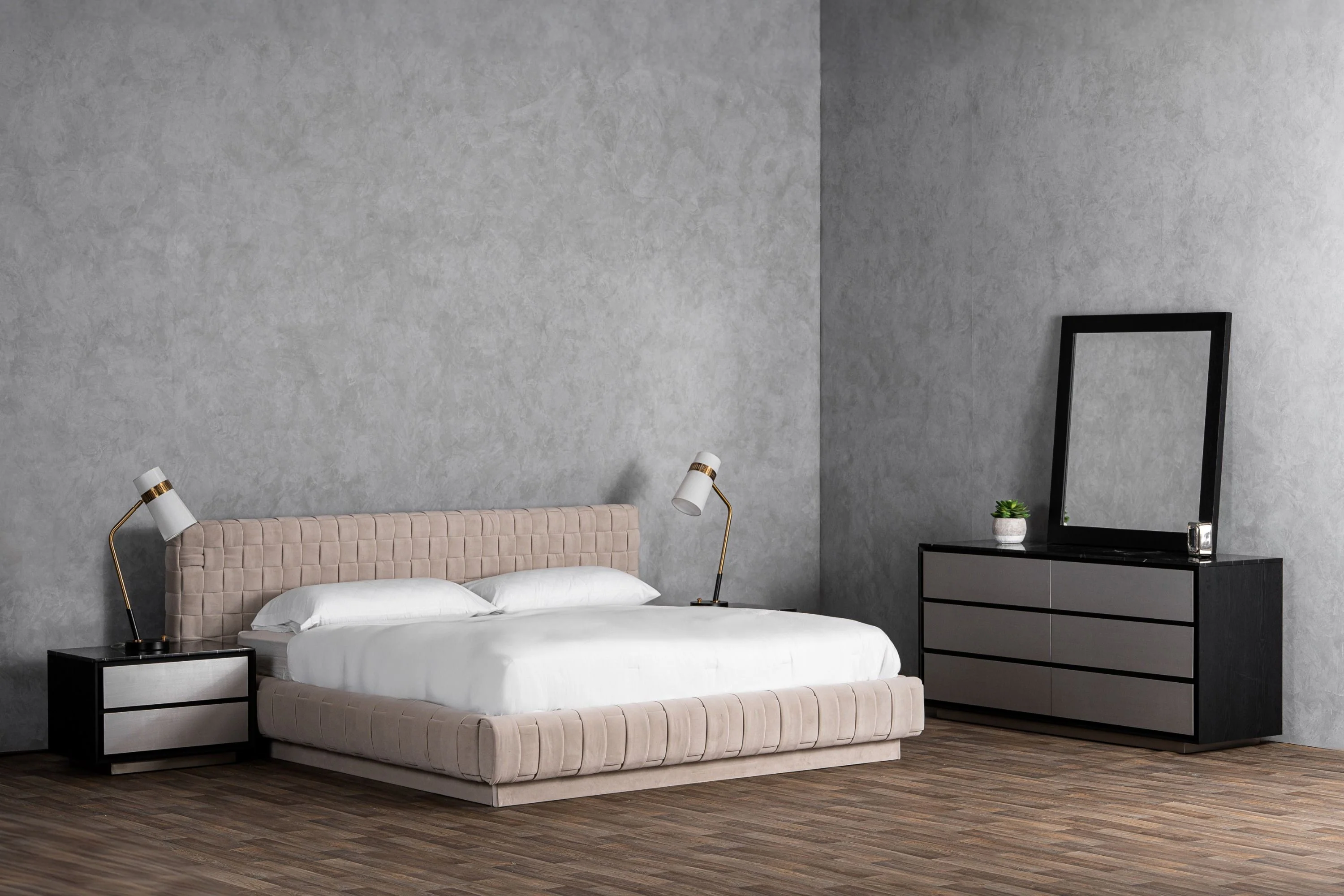 Meg Velvet & Marble Bedroom Set - Image 3