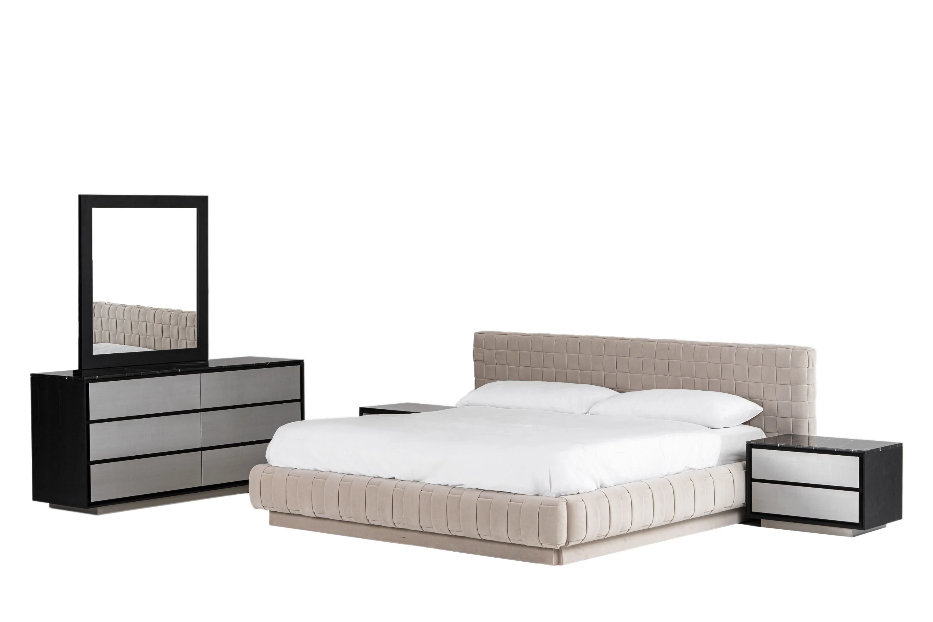 Meg Velvet & Marble Bedroom Set - Image 4