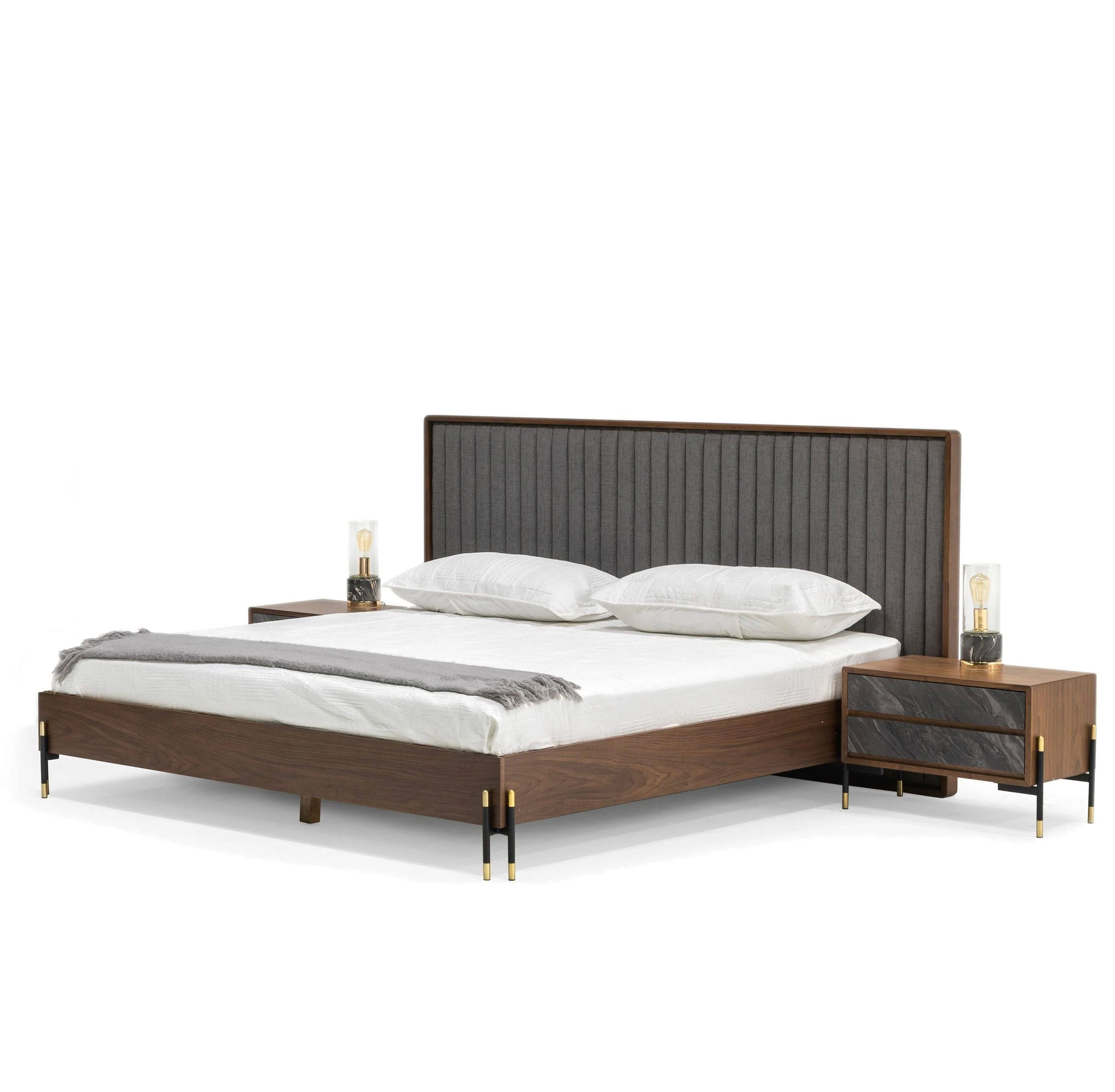 Mid-Century Modern Walnut Bedroom Set - Image 3