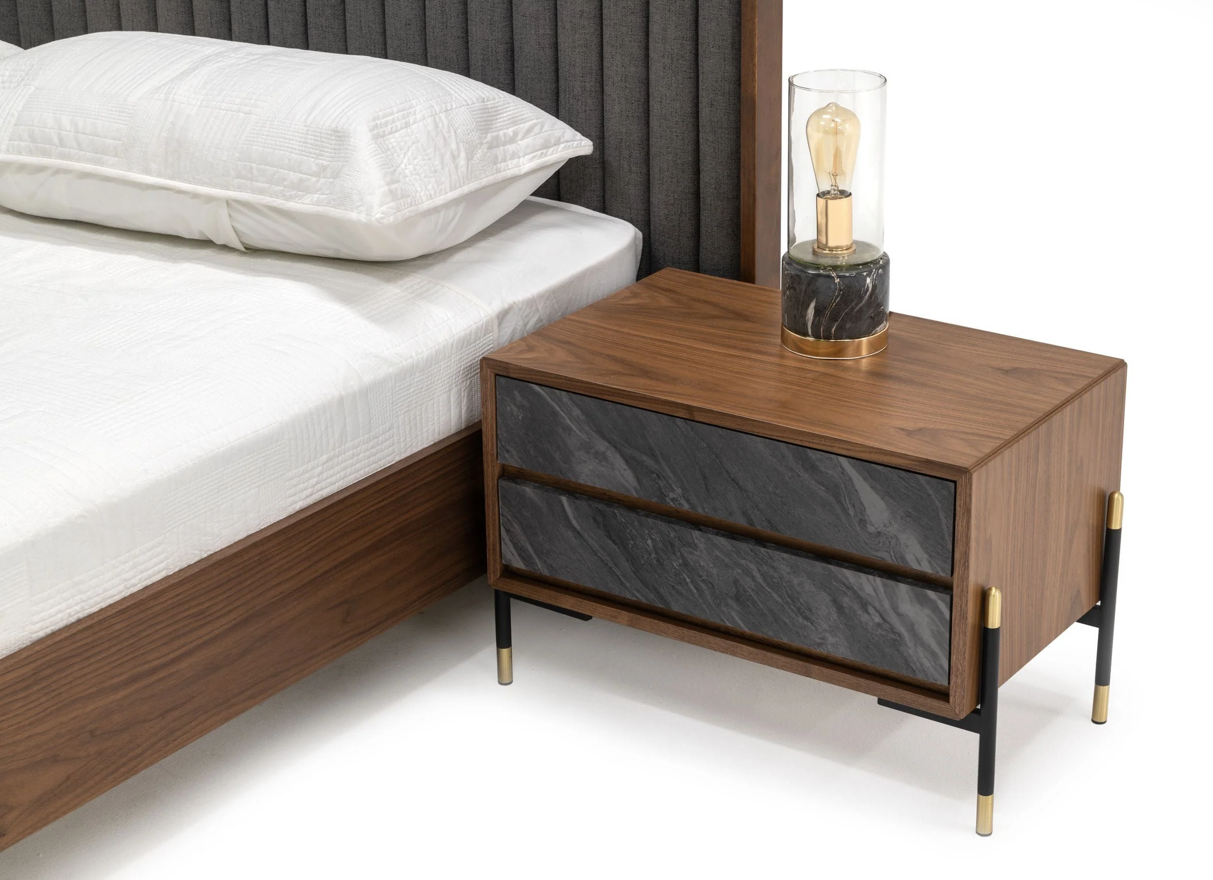 Mid-Century Modern Walnut Bedroom Set - Image 5
