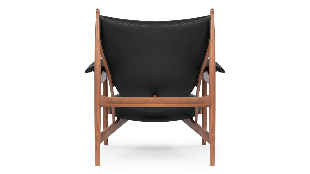 Mid-Century Walnut Leather Armchair - Image 5