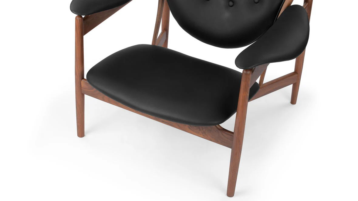 Mid-Century Walnut Leather Armchair - Image 6