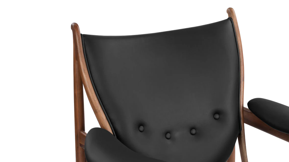 Mid-Century Walnut Leather Armchair - Image 7