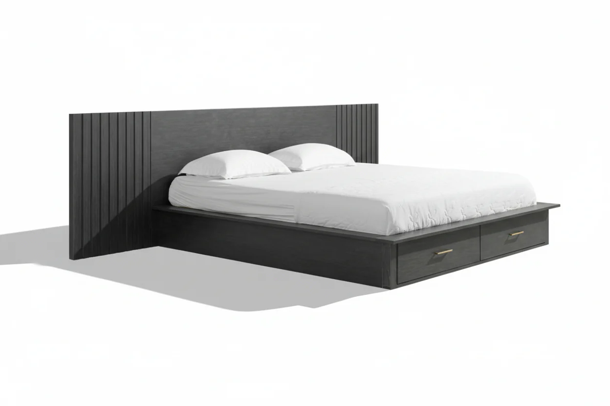 Midnight Pinnacle Storage Bed