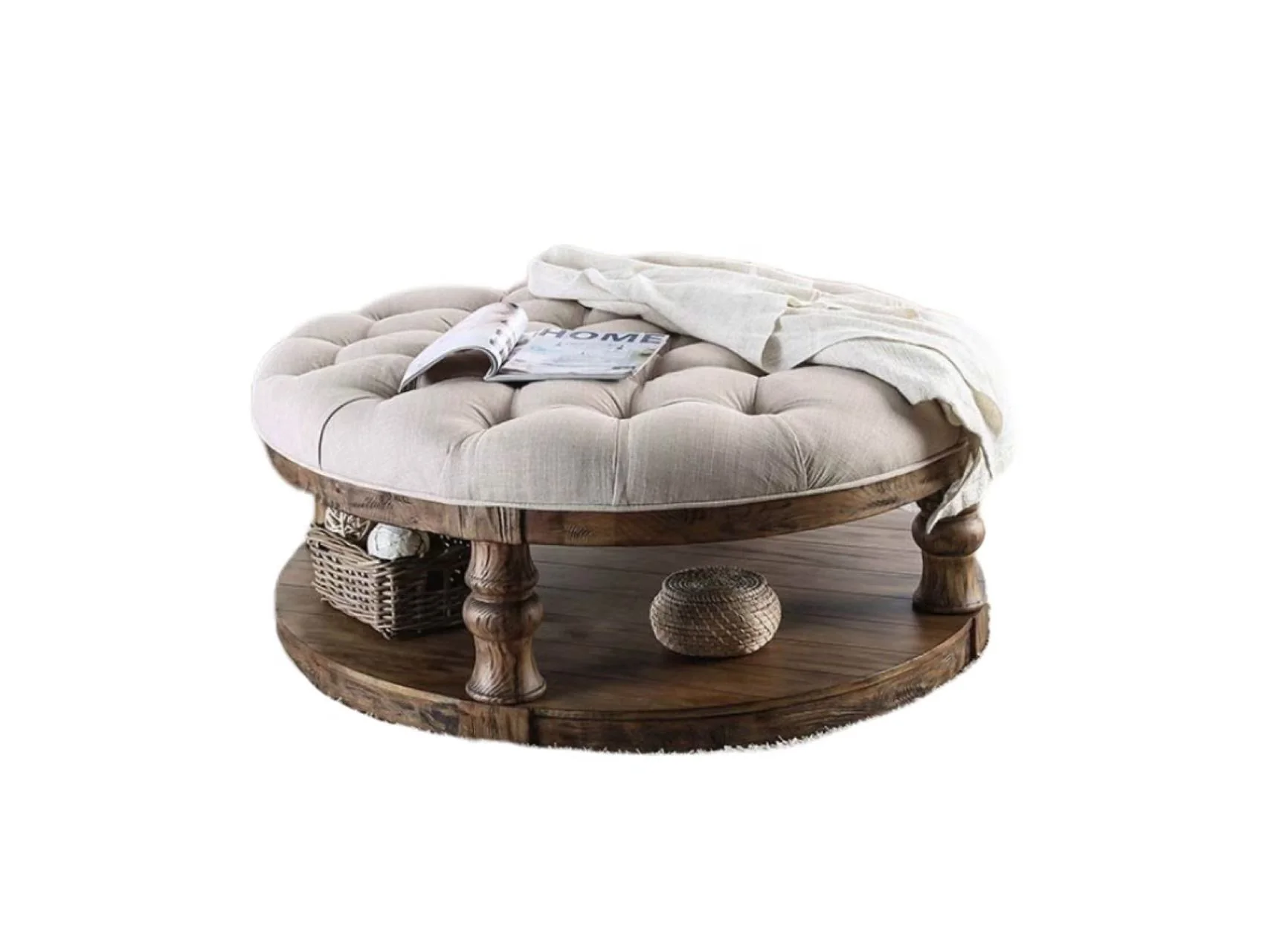 Mika Round Ottoman