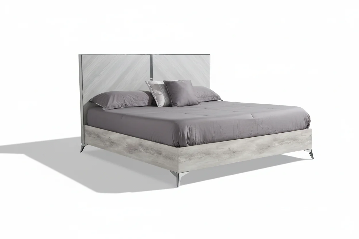 Mirage Grey Panel Bed