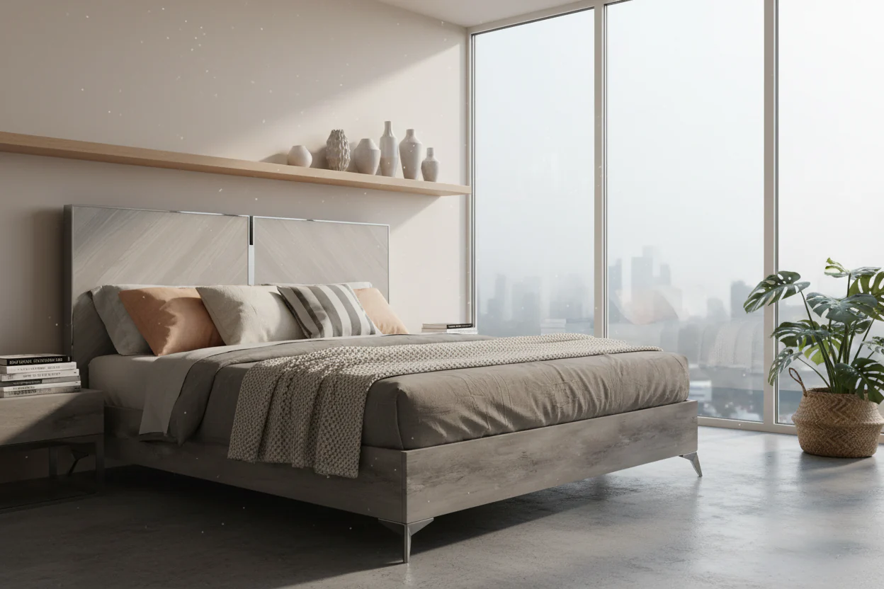 Mirage Grey Panel Bed - Image 10