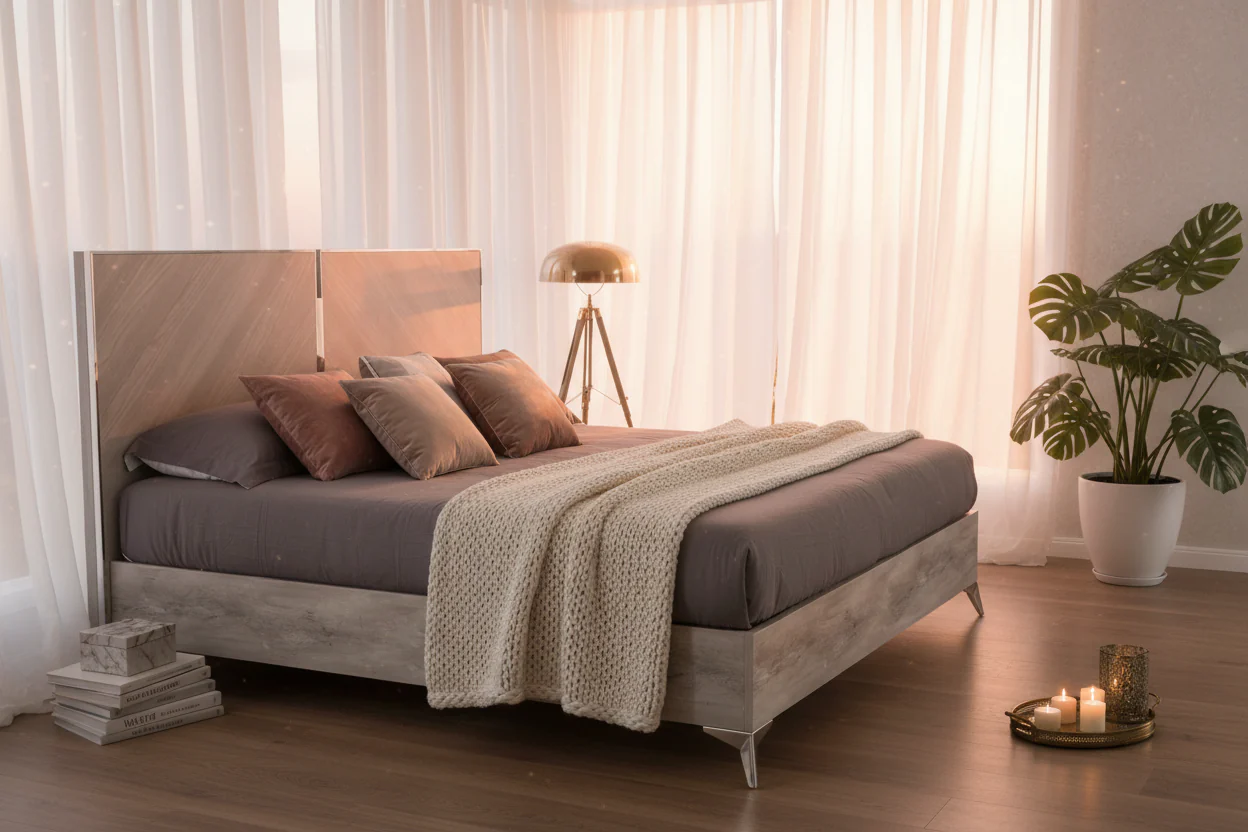 Mirage Grey Panel Bed - Image 2