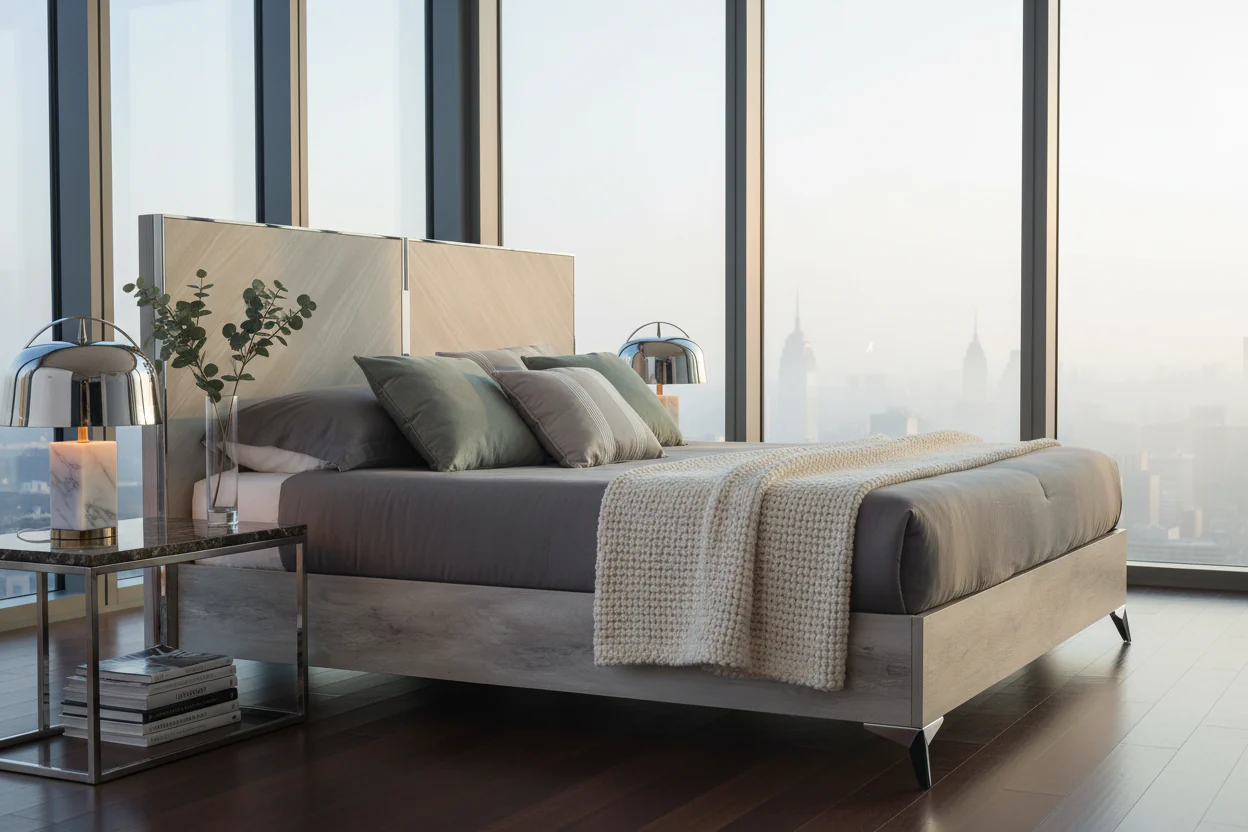 Mirage Grey Panel Bed - Image 4