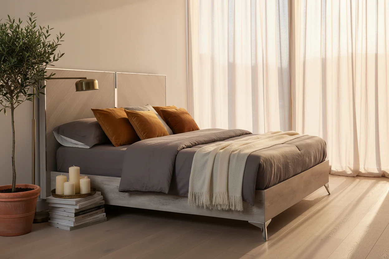 Mirage Grey Panel Bed - Image 5
