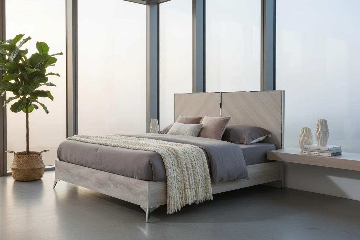 Mirage Grey Panel Bed - Image 7