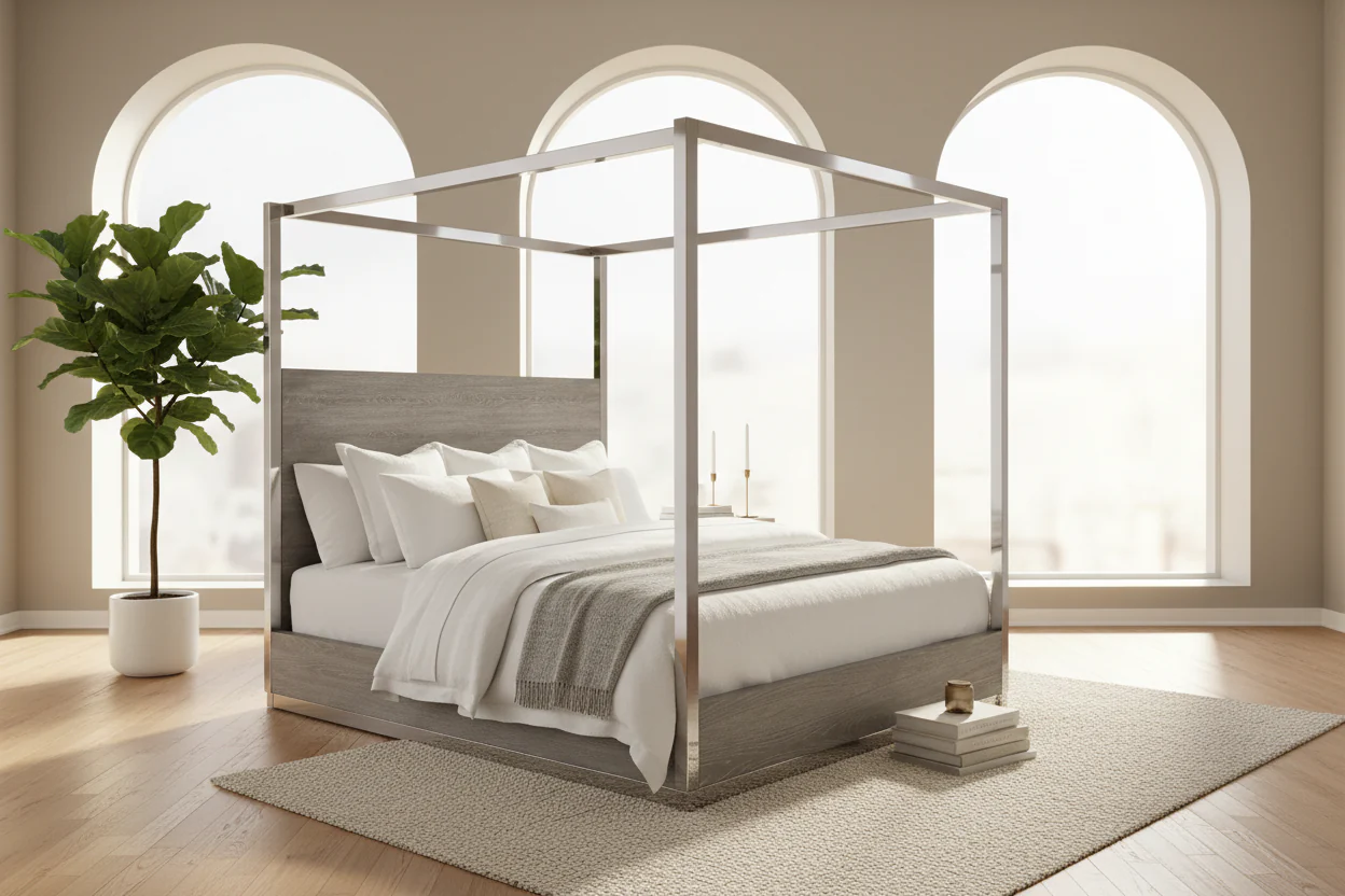 Modern Canopy Bed - Image 5