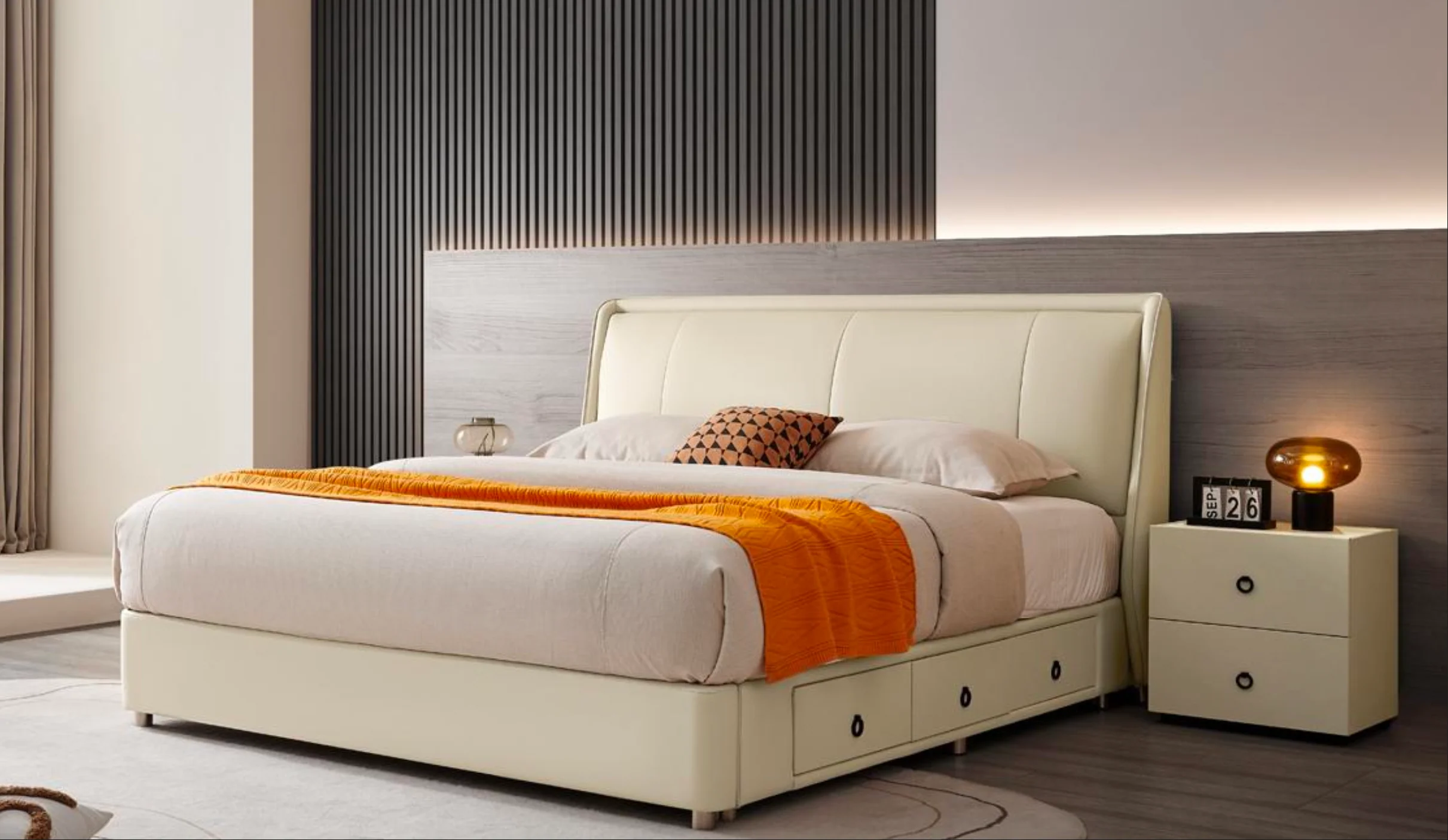 Camille Modern Storage Platform Bed - Image 2