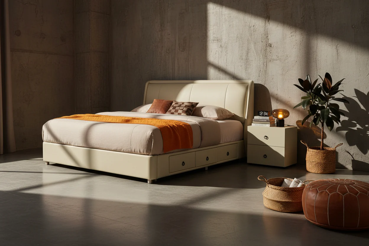 Camille Modern Storage Platform Bed - Image 3
