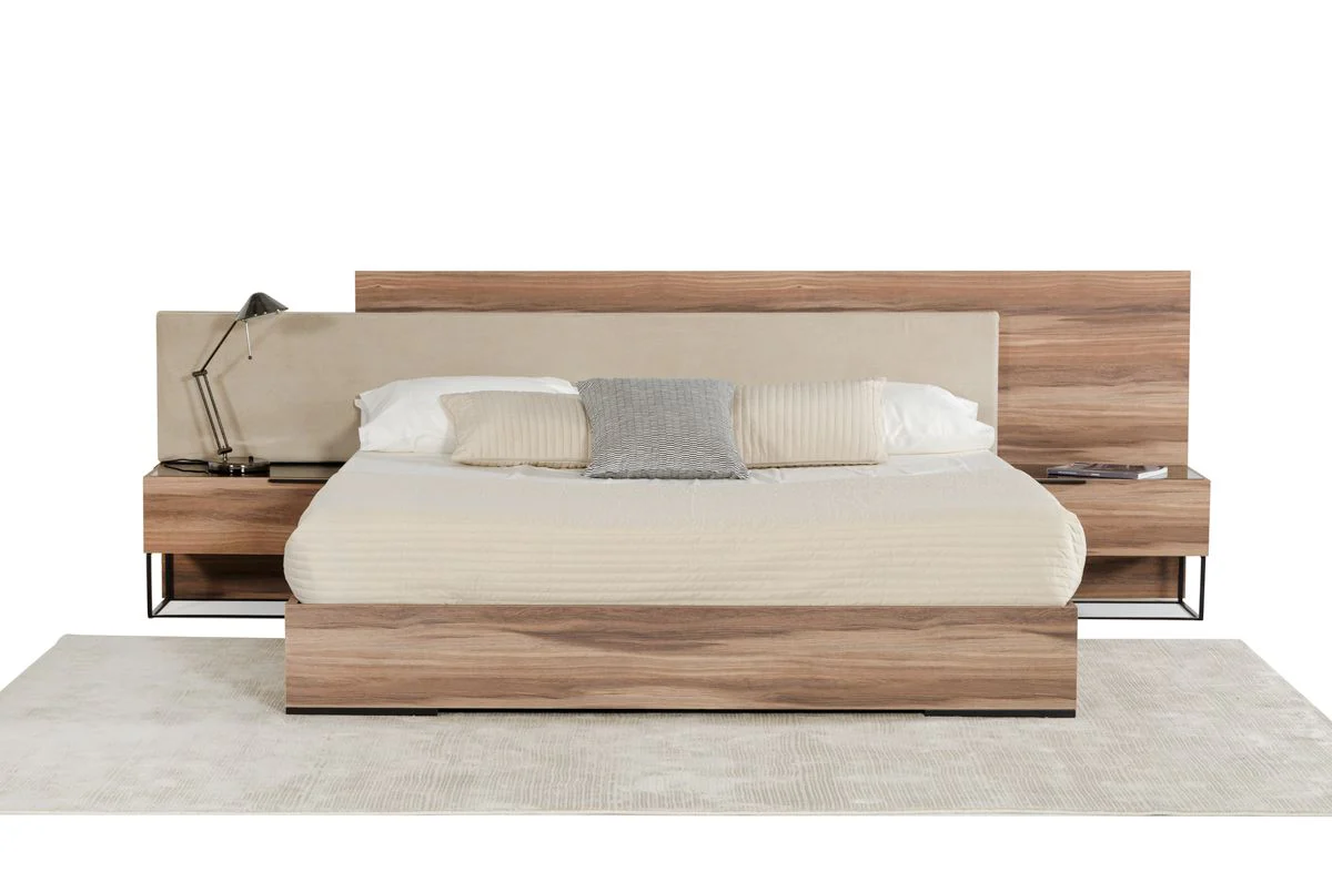 Modern Walnut Harmony Bed - Image 11