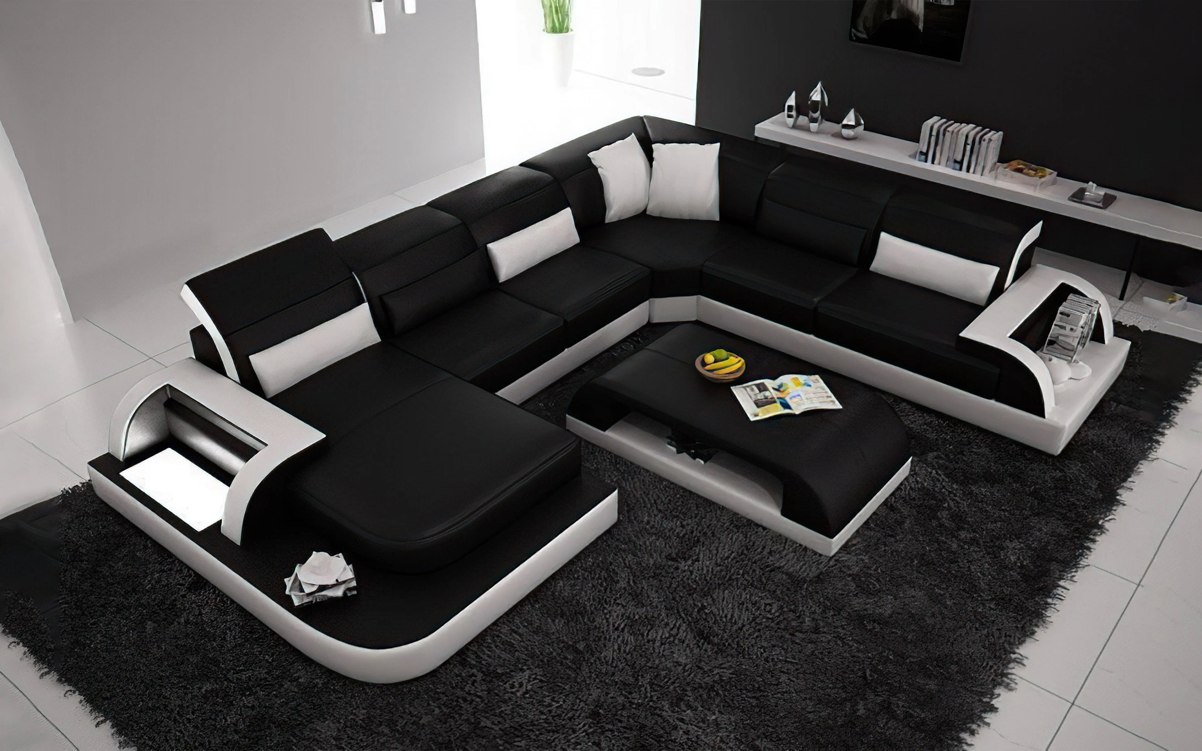 Marco Leather Sectional with Adjustable Headrest - Image 7