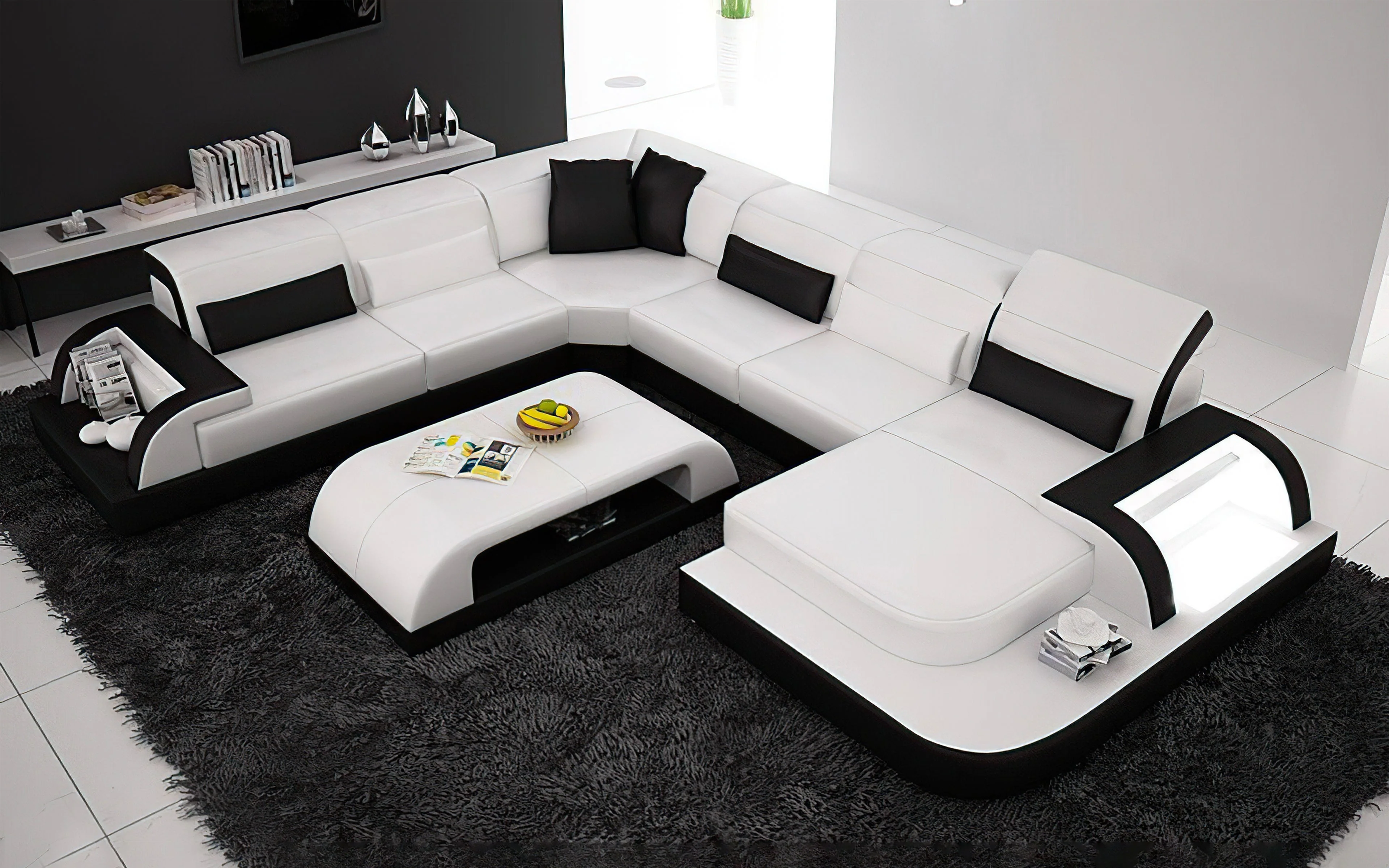 Marco Leather Sectional with Adjustable Headrest - Image 9