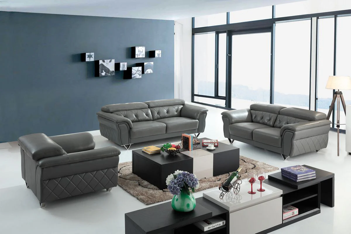 Monarch Noble Leather Sofa Set - Image 2