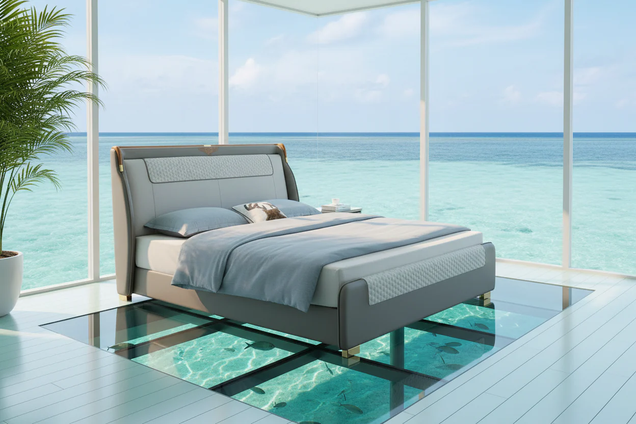 Mulliner Wingback Leather Platform Bed - Image 2