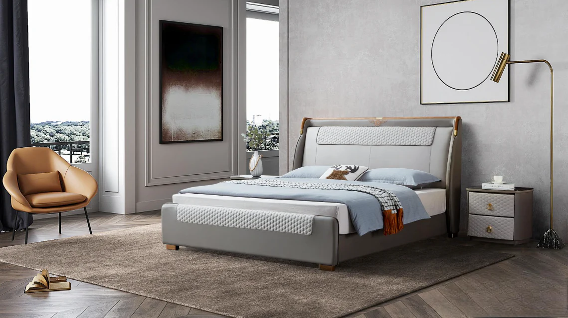 Mulliner Wingback Leather Platform Bed - Image 3