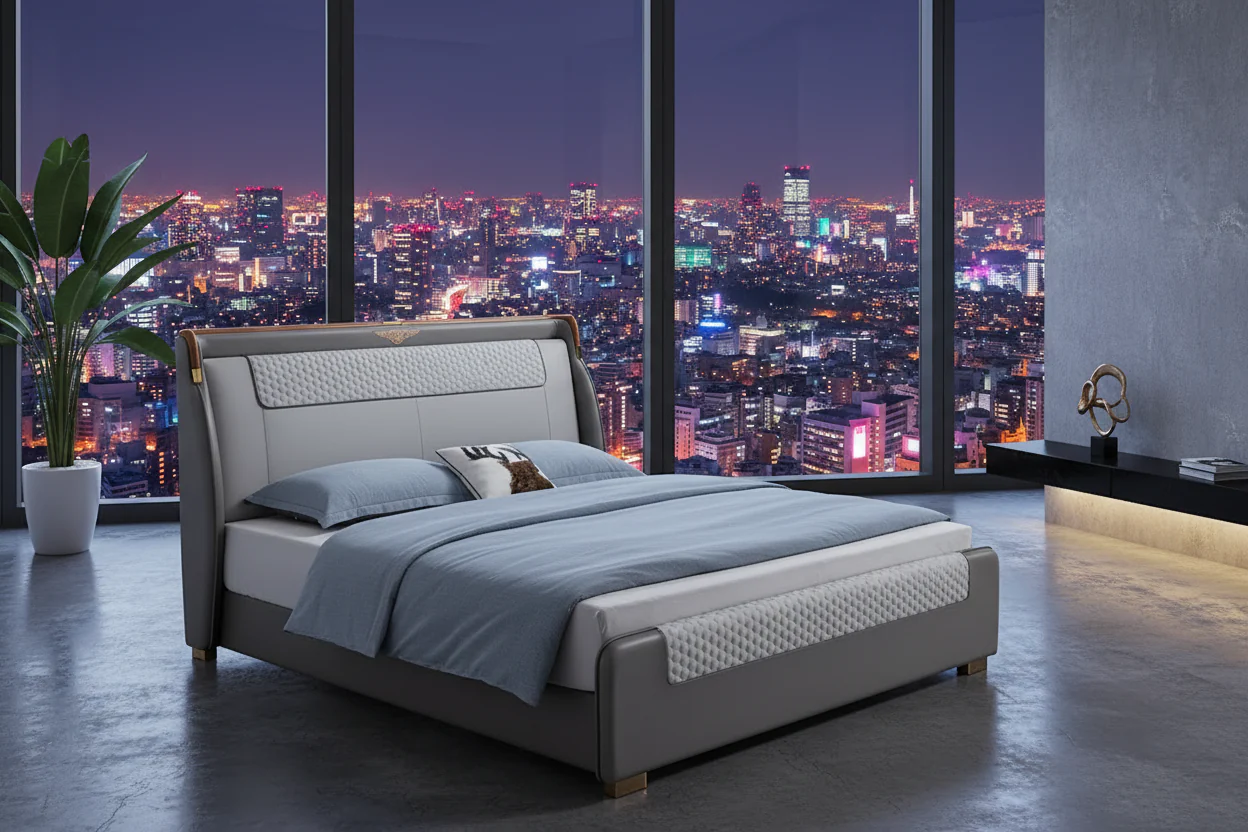 Mulliner Wingback Leather Platform Bed - Image 7