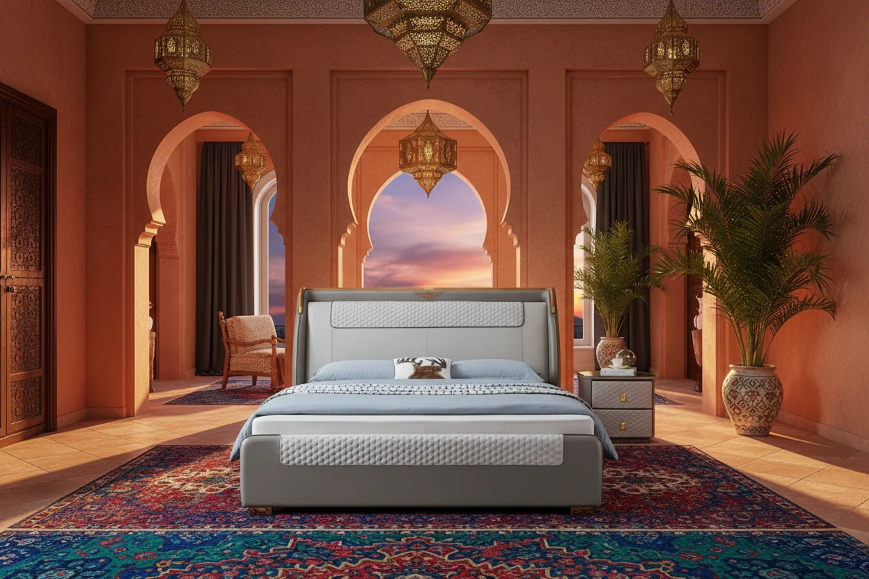 Mulliner Wingback Leather Platform Bed - Image 9
