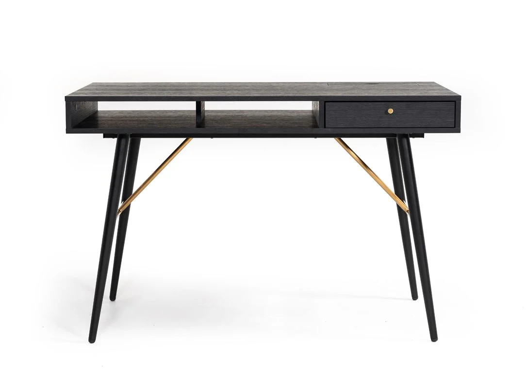 Noir Modern Oak Office Desk - Image 4