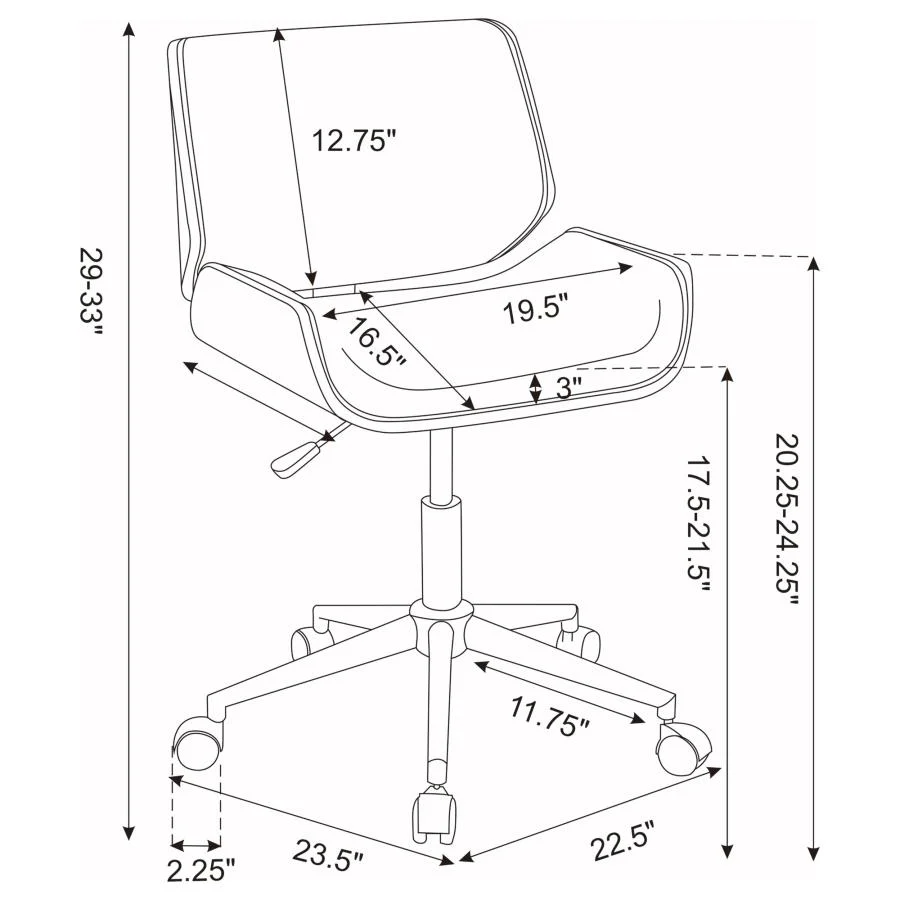 Oliver Adjustable Office Desk Chair - Image 11