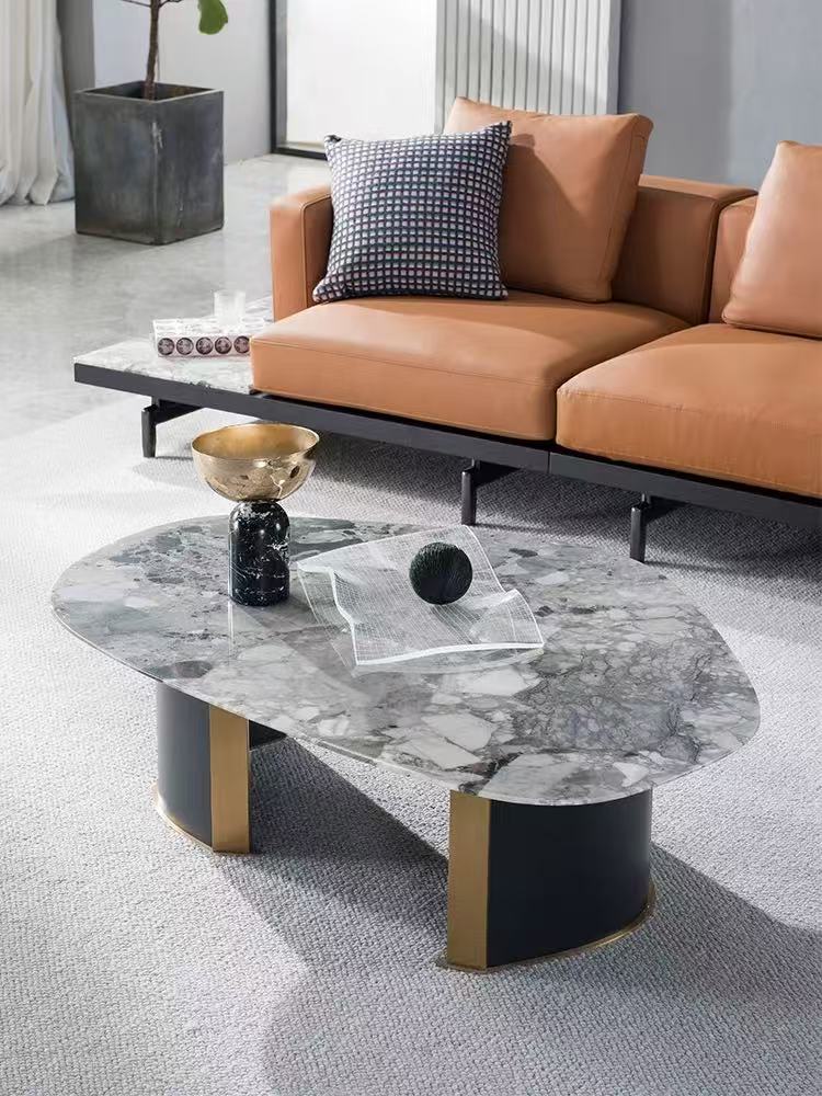 Oreo Grey Marble Table - Image 3