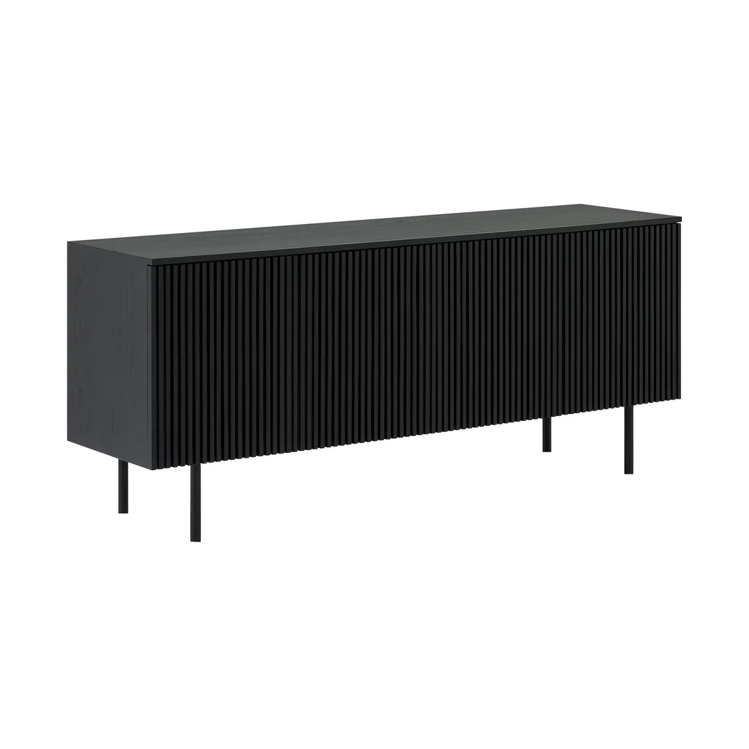 Pasadena Black Slatted Sideboard - Image 3