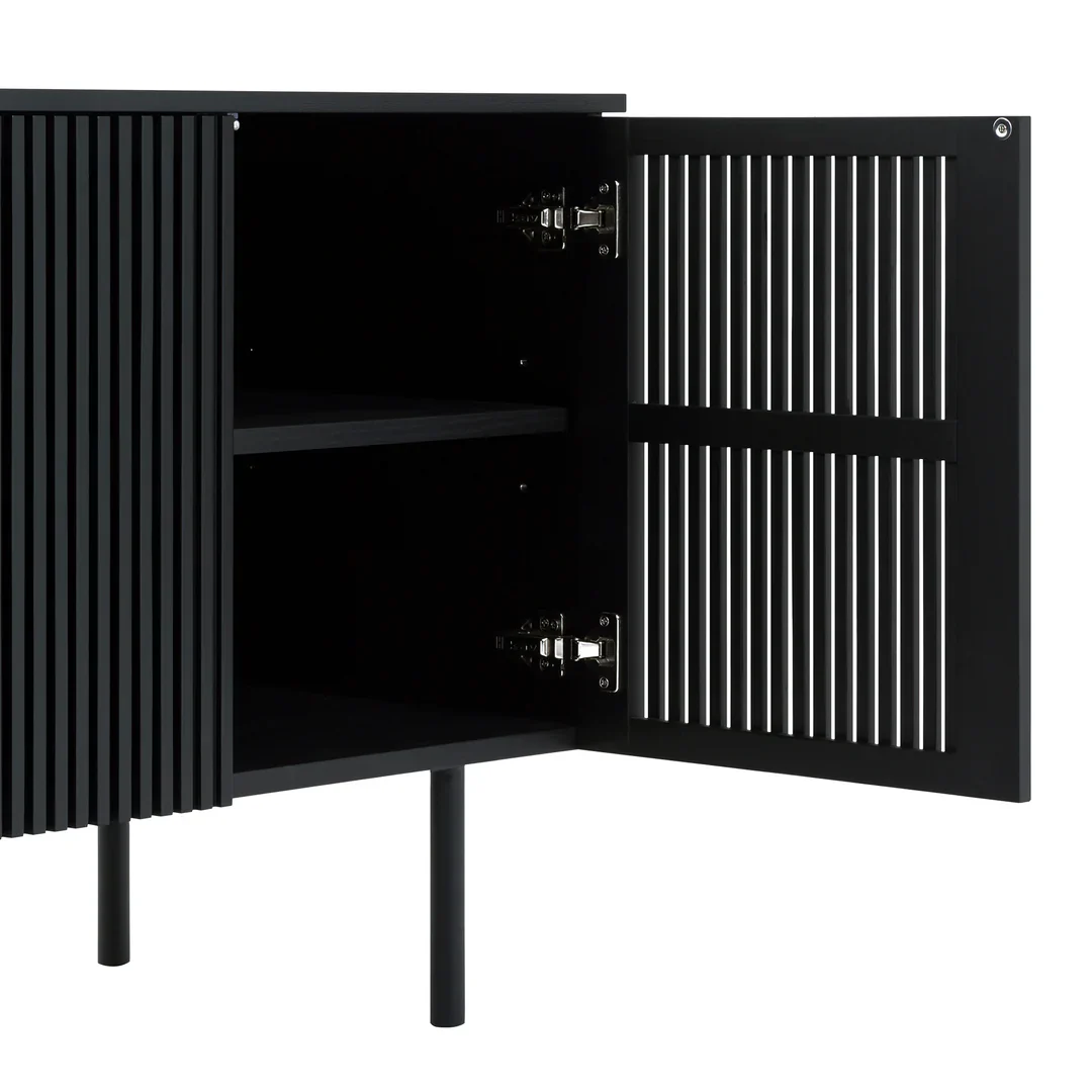 Pasadena Black Slatted Sideboard - Image 4