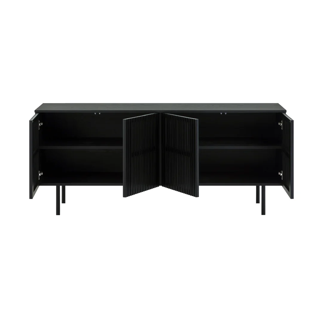 Pasadena Black Slatted Sideboard - Image 6