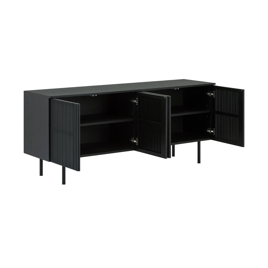 Pasadena Black Slatted Sideboard - Image 7