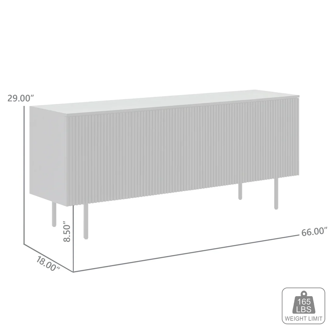 Pasadena Black Slatted Sideboard - Image 9