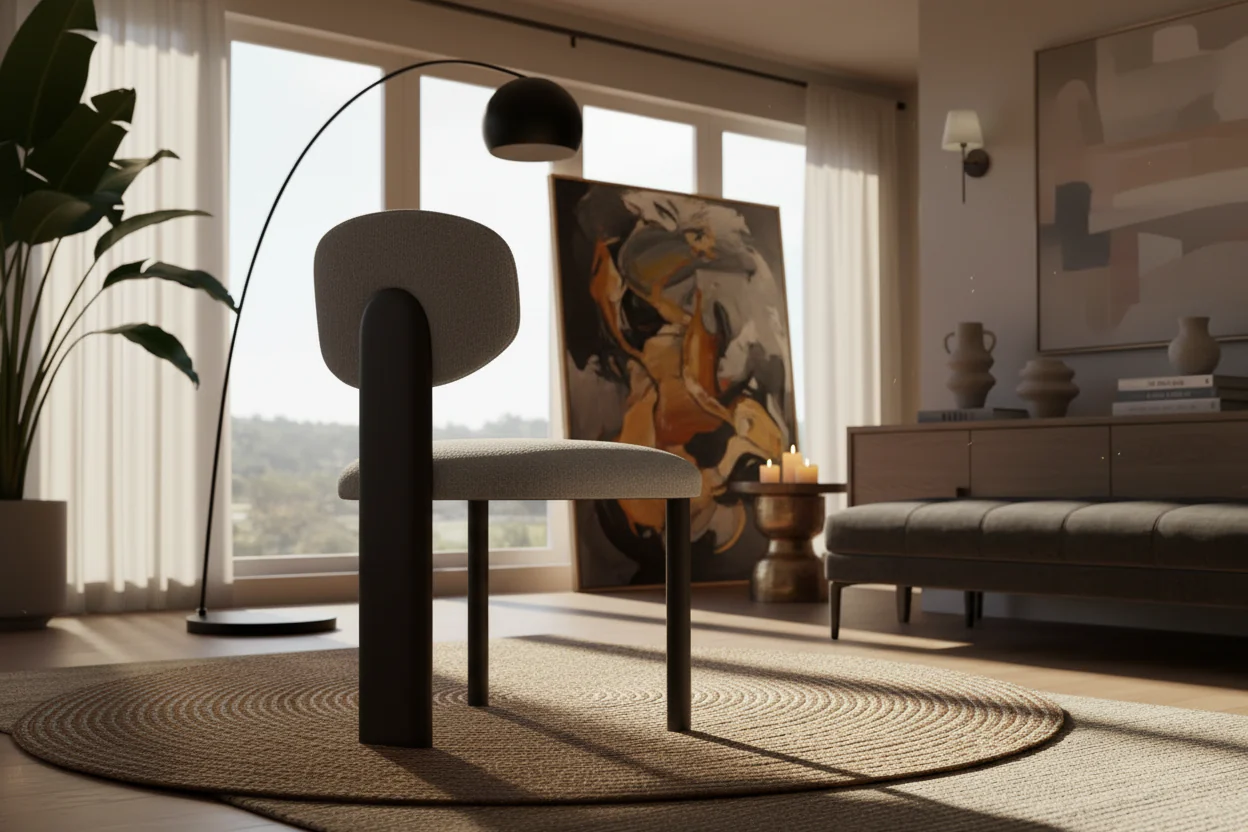 Pebble Upholstered Dining Chair - Image 6
