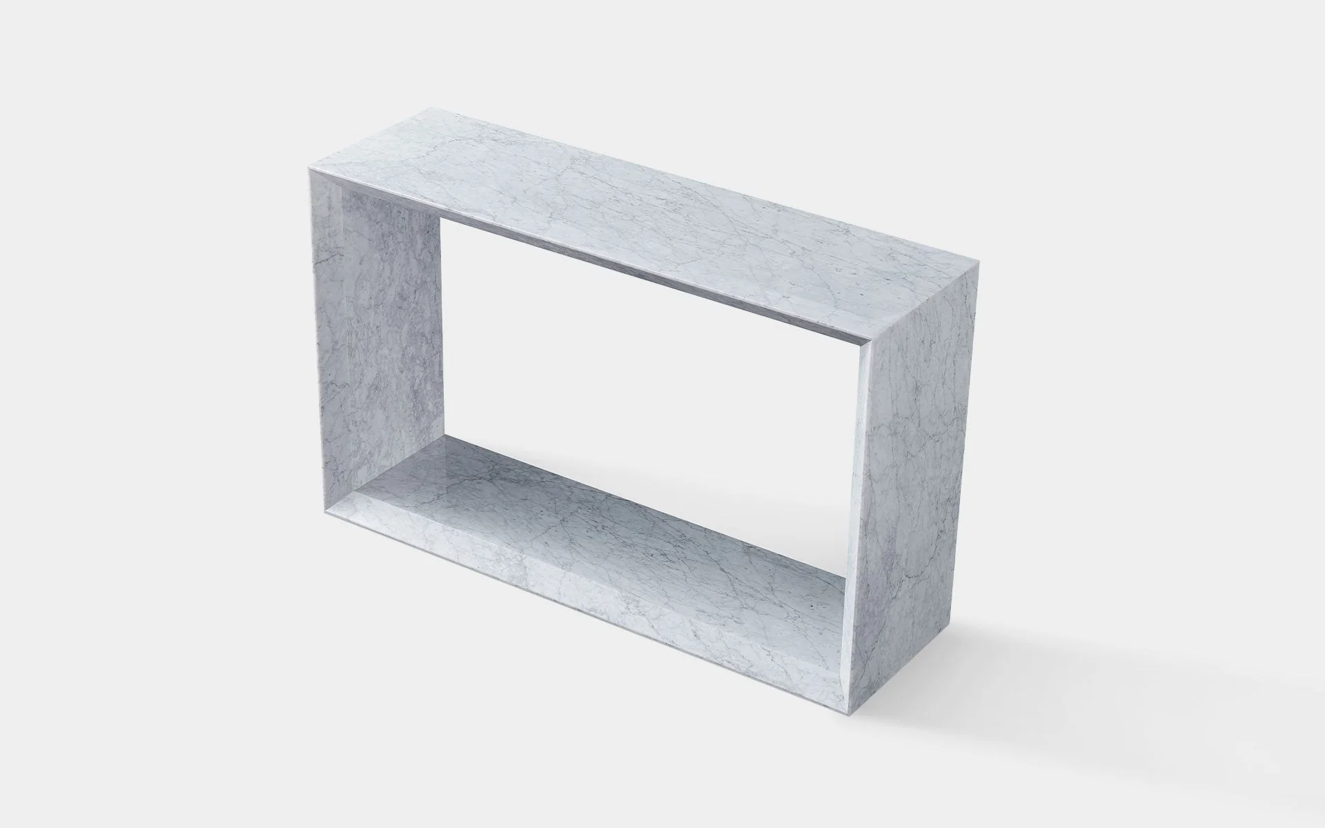 Periwinkle Marble Large Rectangle Side Table - Image 10
