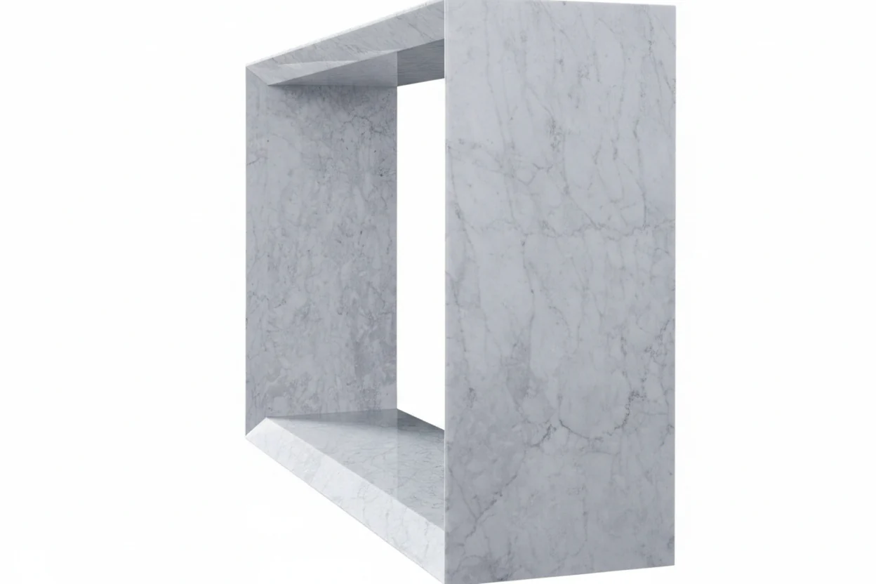 Periwinkle Marble Large Rectangle Side Table - Image 13