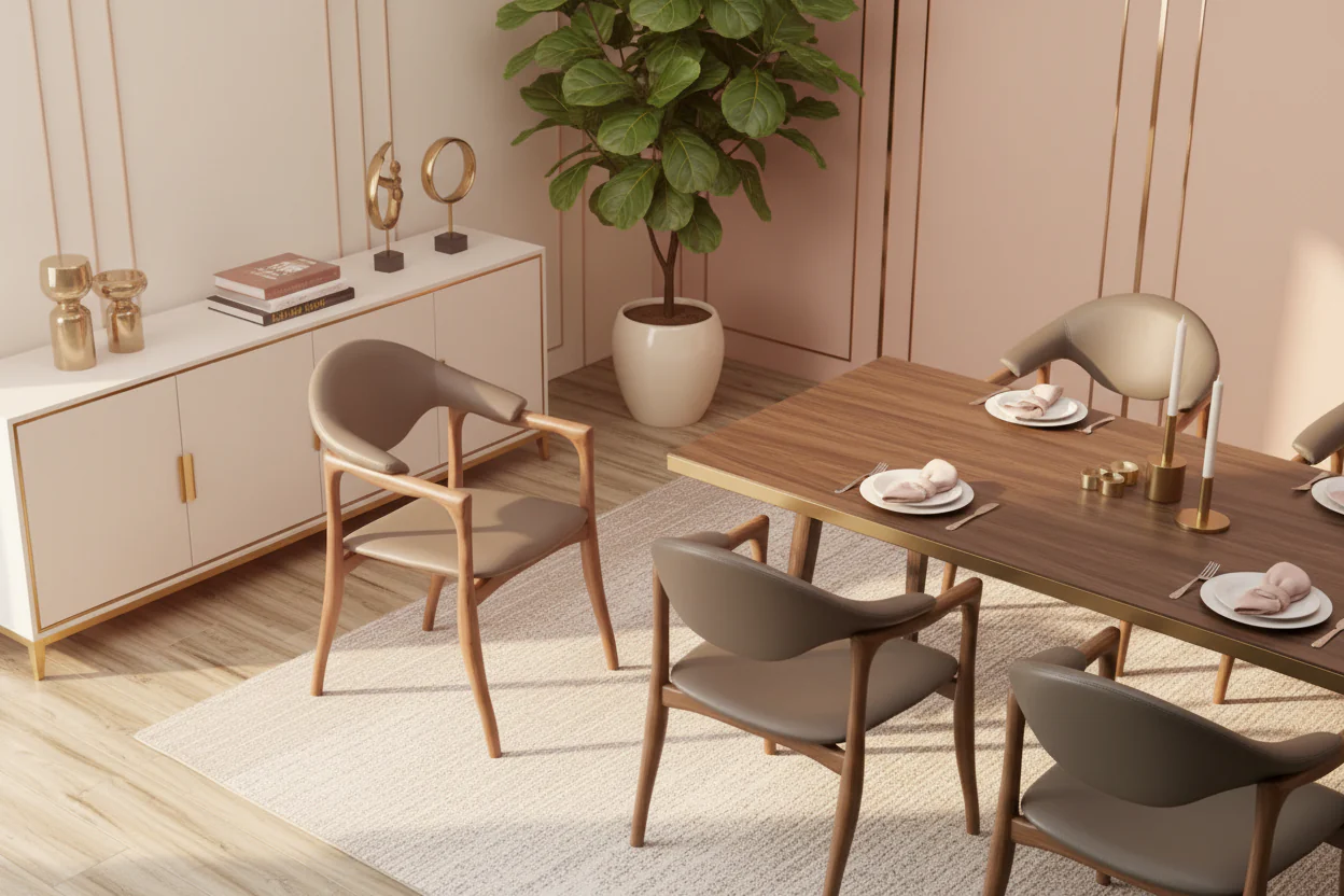 Refined Arc Dining Chair - Image 10