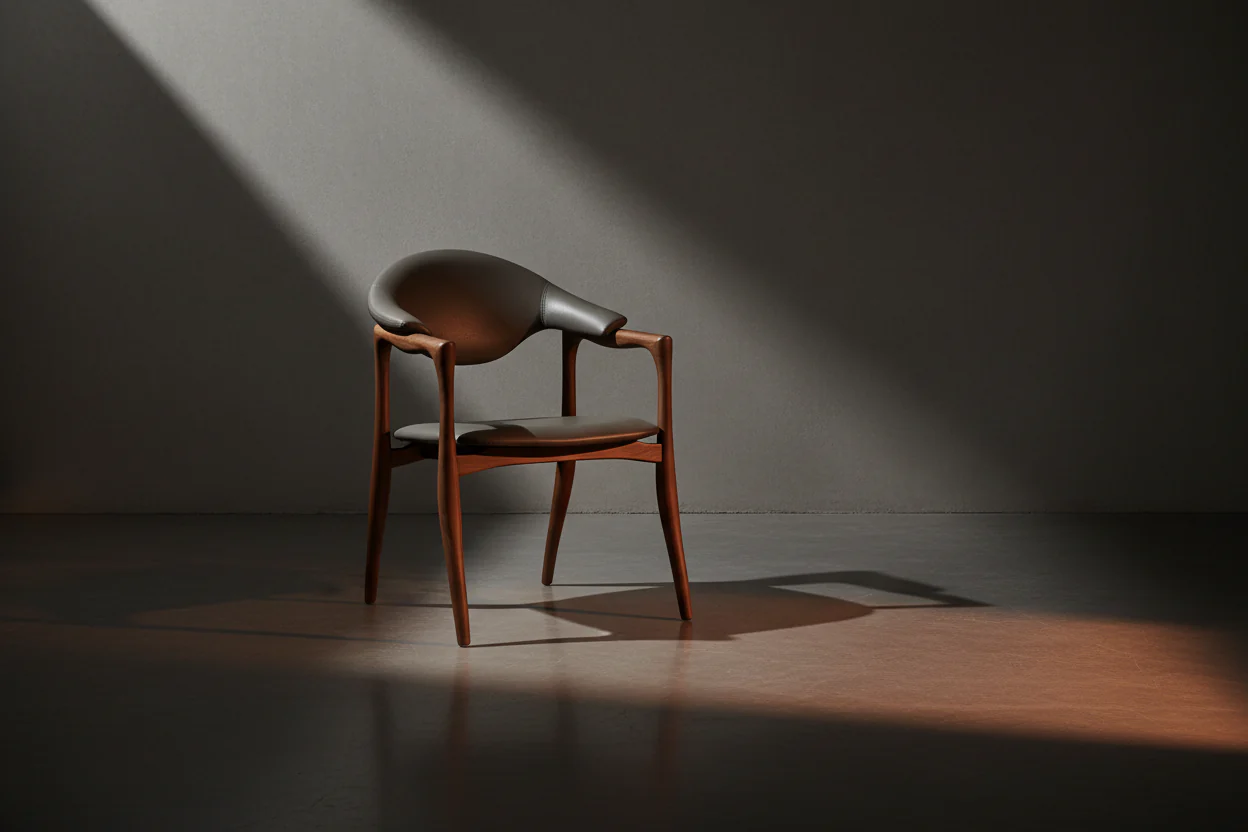 Refined Arc Dining Chair - Image 2