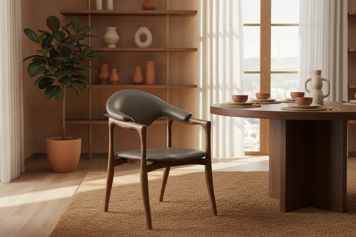 Refined Arc Dining Chair - Image 3
