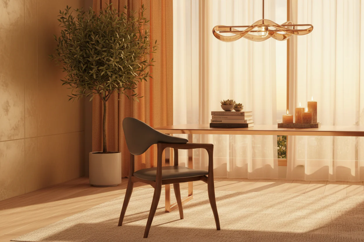 Refined Arc Dining Chair - Image 5