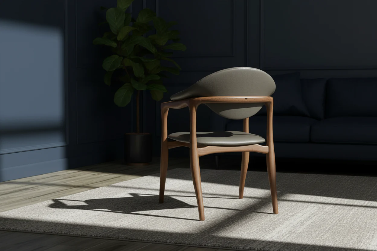 Refined Arc Dining Chair - Image 6