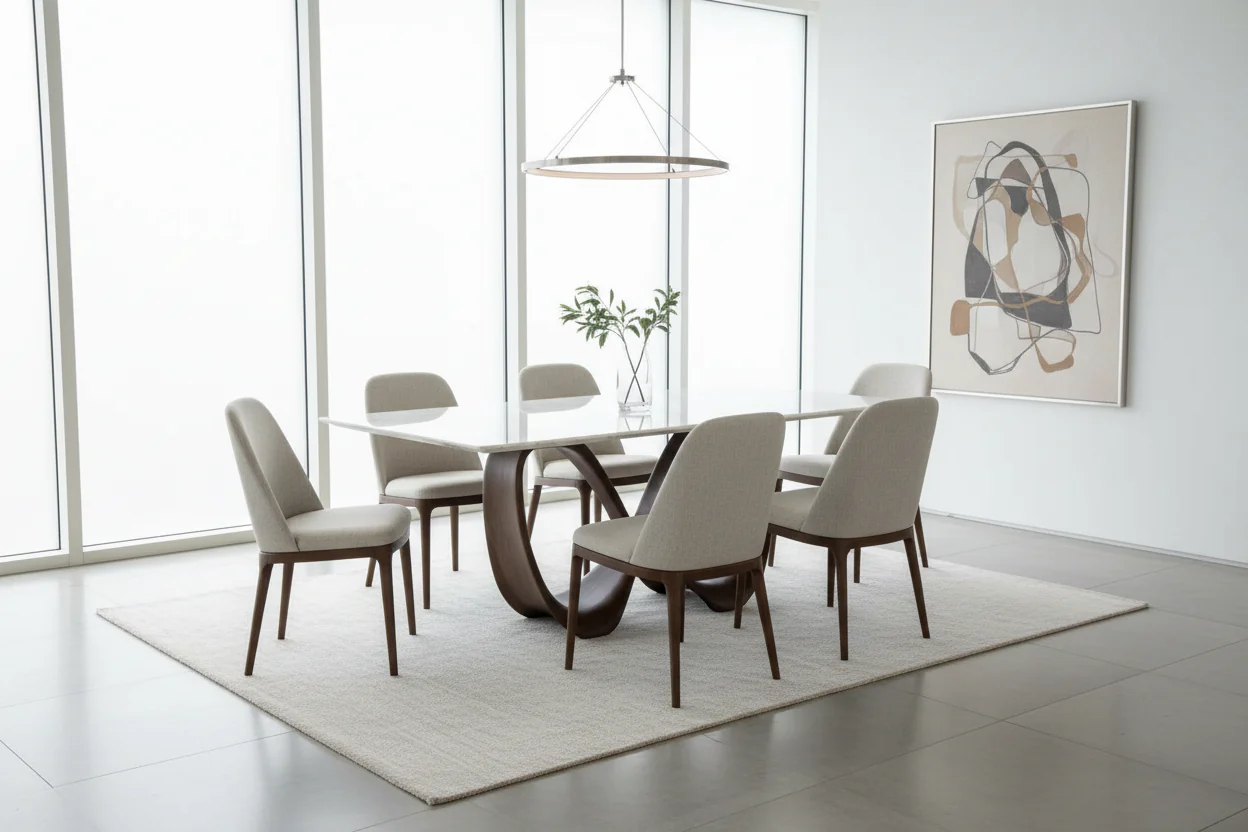 Ribbon Marble Dining Table - Image 3