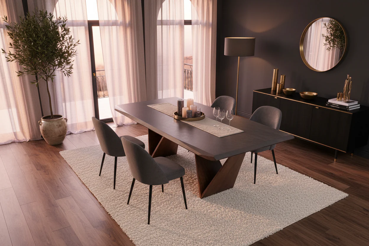 Romont Mid-Century Modern Dining Table - Image 11