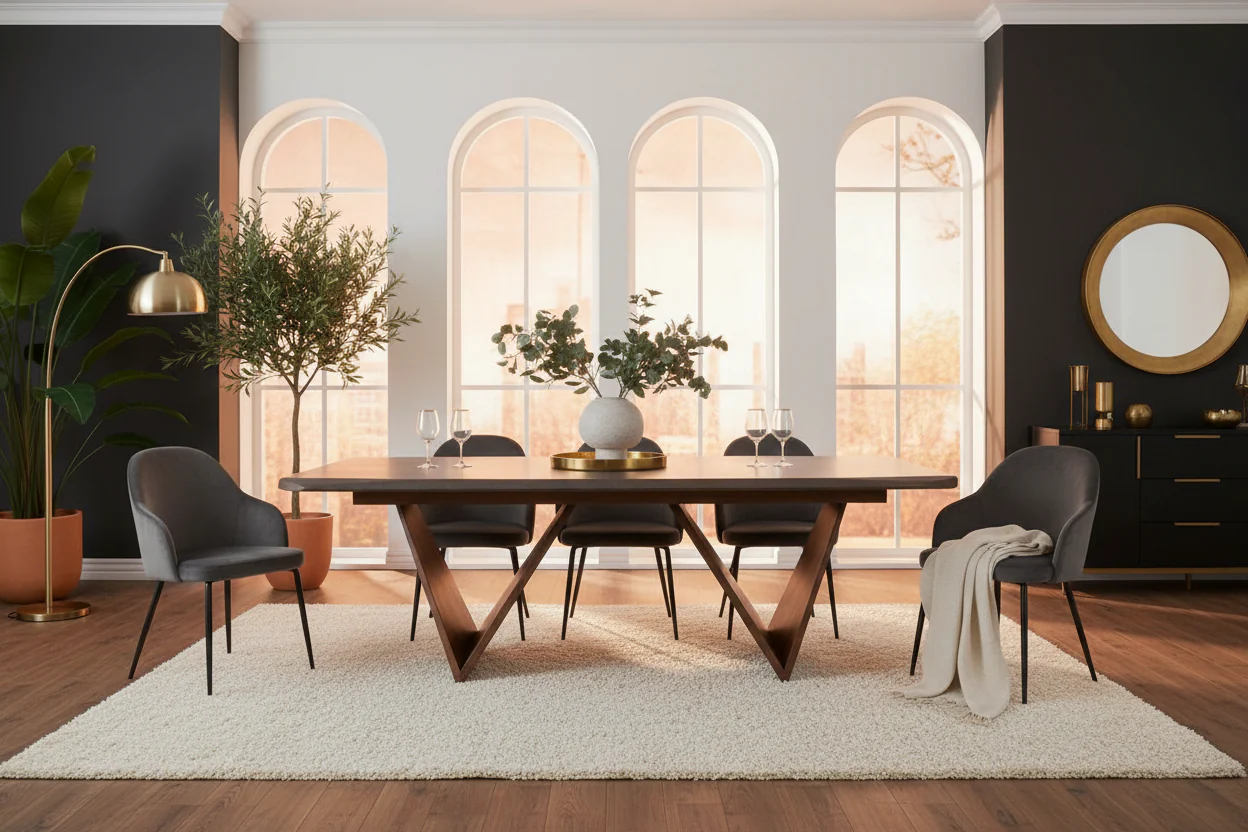 Romont Mid-Century Modern Dining Table - Image 3