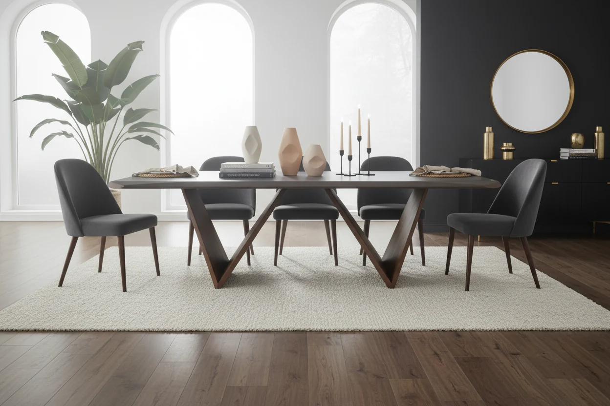 Romont Mid-Century Modern Dining Table - Image 7