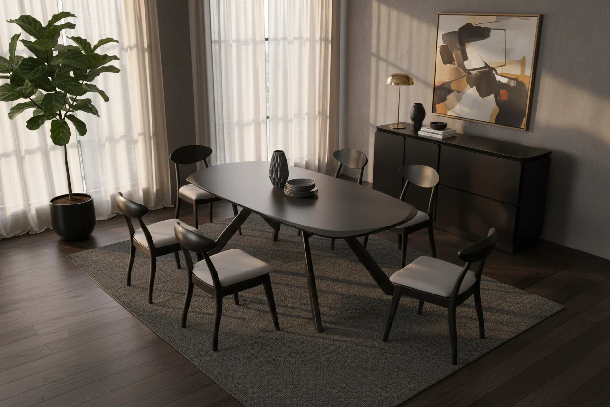 Sargans Mid-Century Modern Dining Table - Image 7