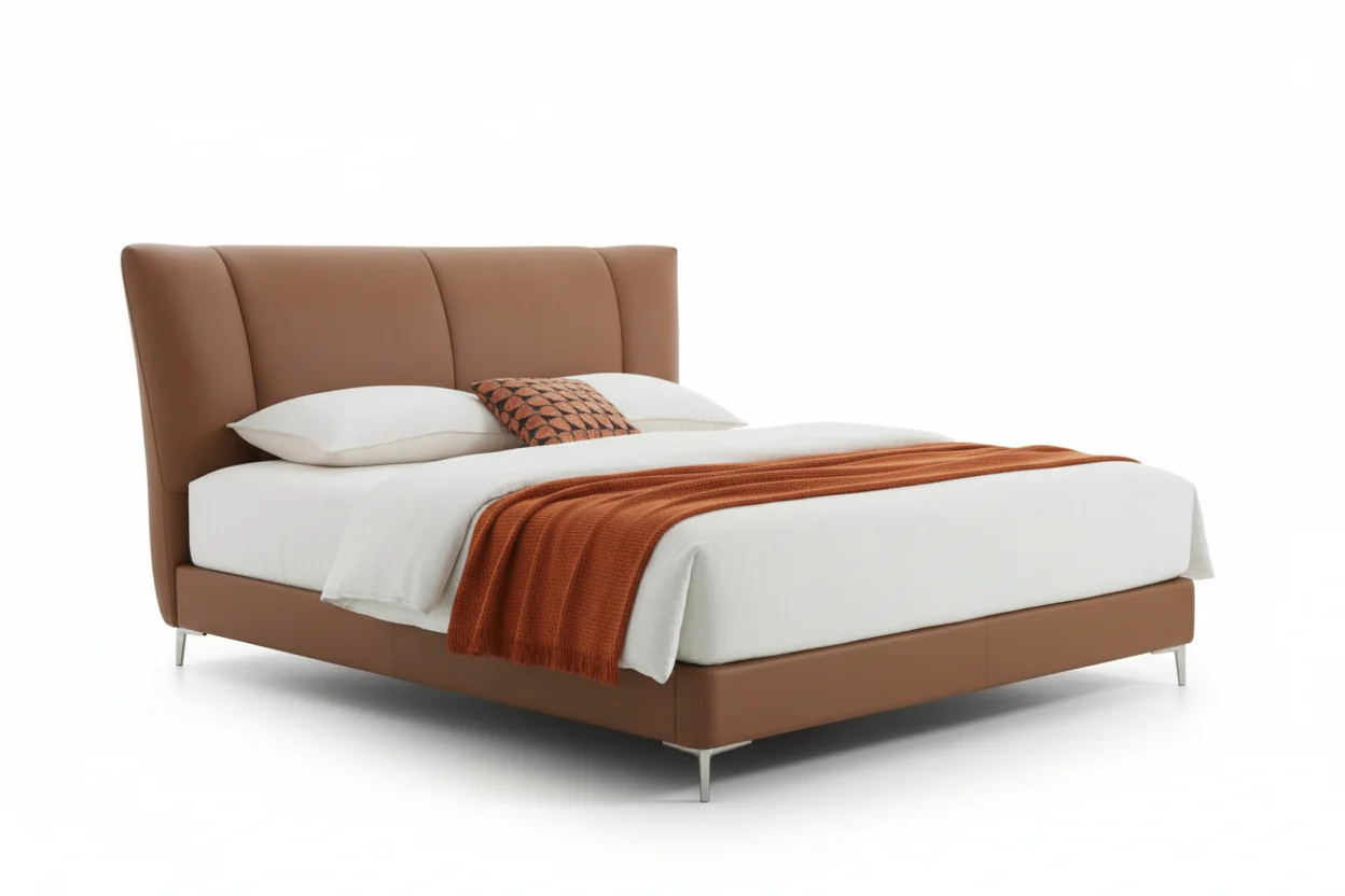 Solvan Leather Crown Bed - Image 14